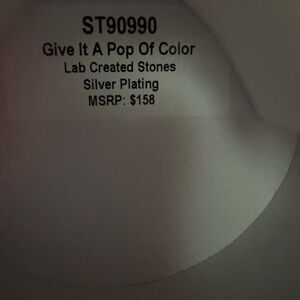 Silver Plated Jewelry with Lab Created Stones stunning 3 stackable bracelets